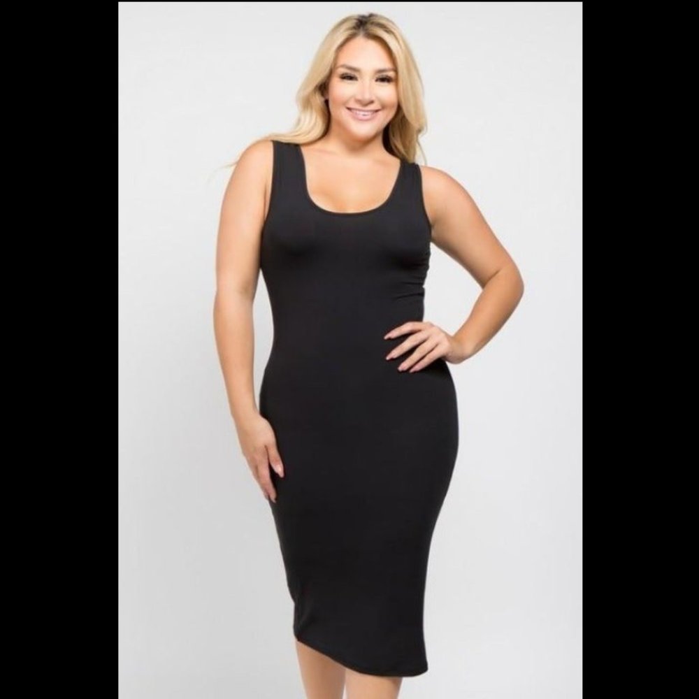 PLUS BLACK TANK DRESS